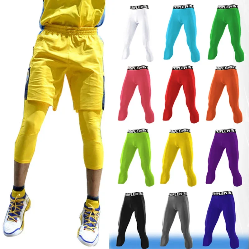 Crossfit Training - Erkekler spor Capri koşu tayt pantolon