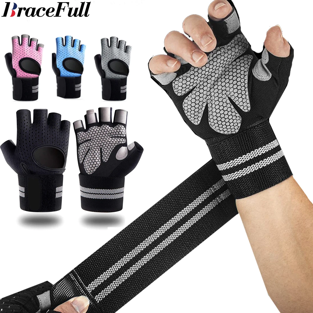 Crossfit Workout With Equipment - 1 çift yarım parmak spor salonu