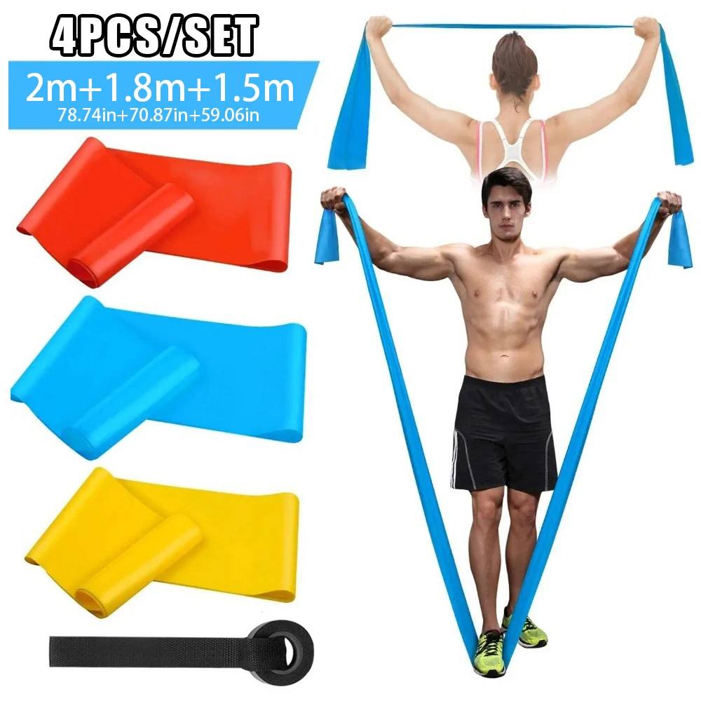 Crossfit Workout With Equipment - 4 adet/takım elastik Fitness bantları direnç